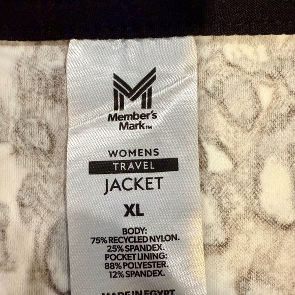 NWOT- Member’s Mark Leopard Print Women's Travel Jacket Size XL - Picture 10 of 10